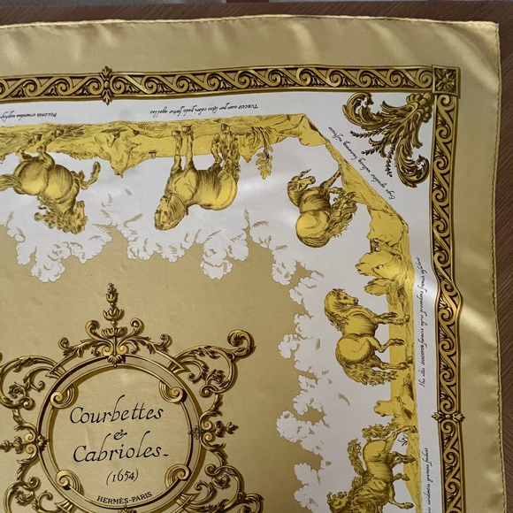 Hermes Vintage 90cm Scarf - Courbettes et Cabrioles - Picture 5 of 10
